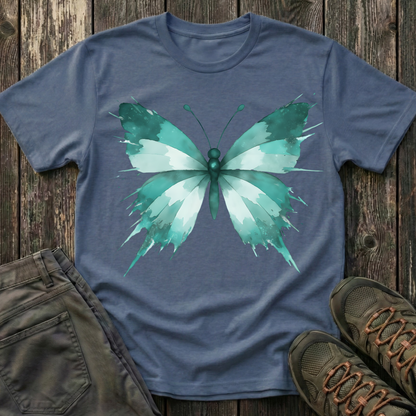 Watercolor Teal Butterfly T-shirt