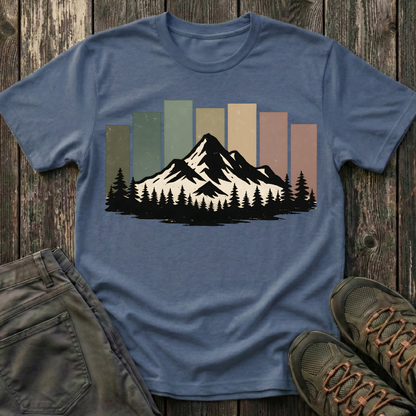 Mountain Peak Earth Tones T-shirt