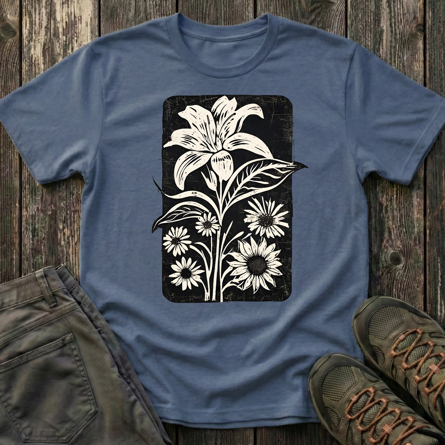 Lily and Friends Black Ink Print T-shirt