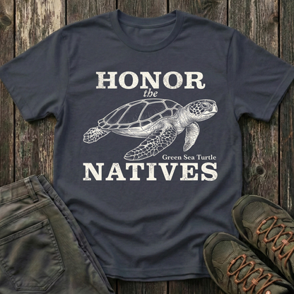 Honor The Natives Green Sea Turtle T-shirt