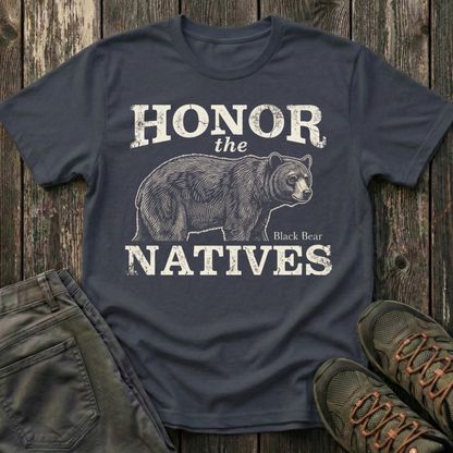 Honor The Natives Black Bear T-shirt