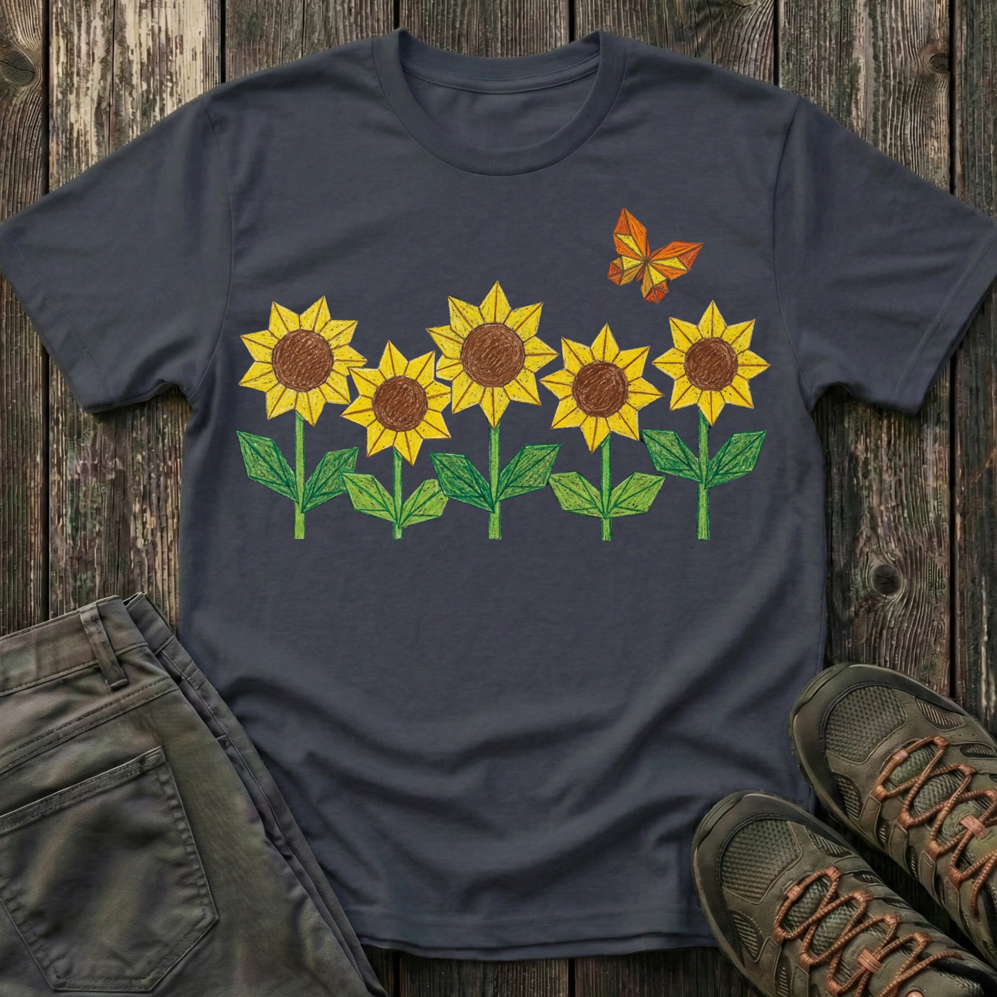 Origami Sunflowers T-shirt