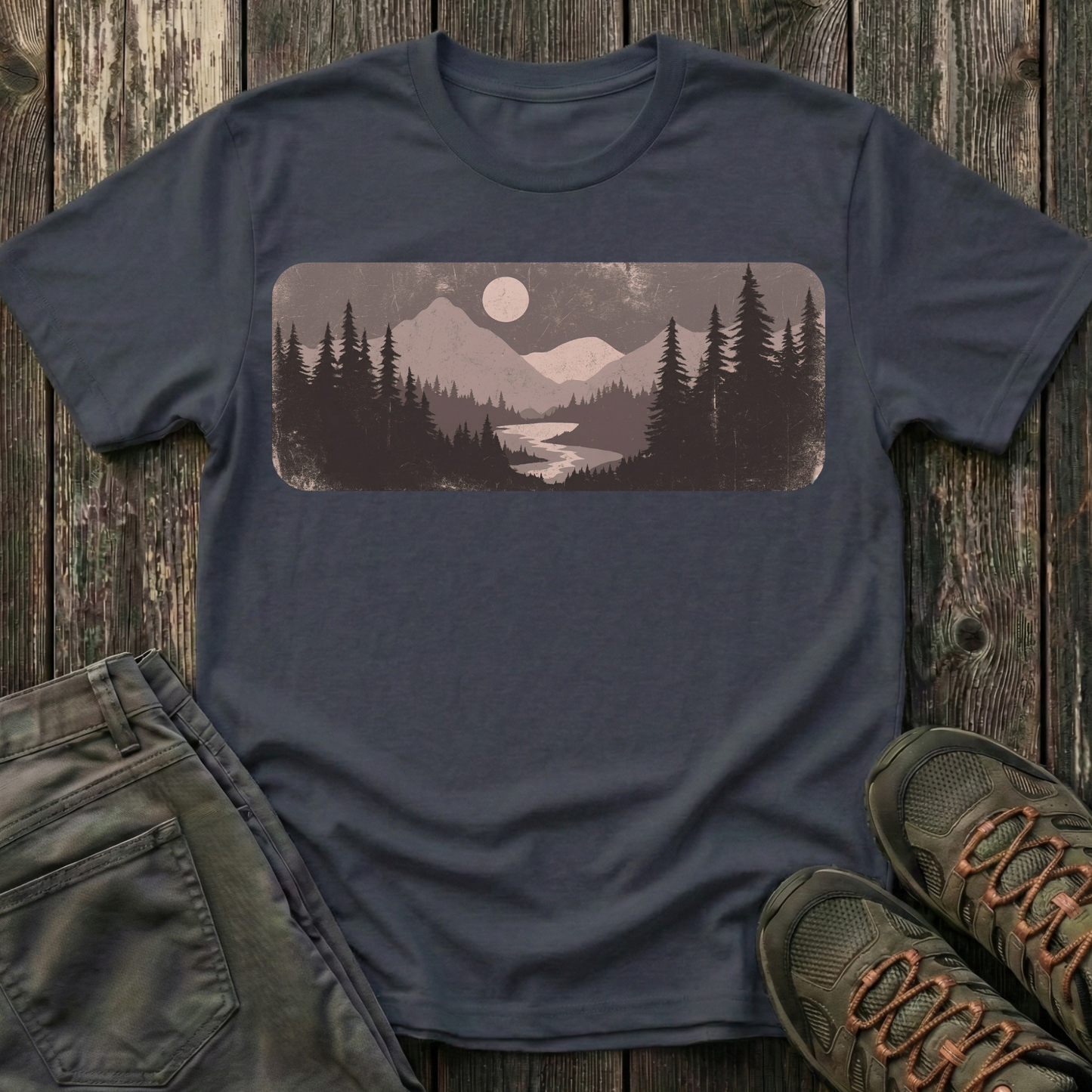Vintage Moonlit Valley T-shirt