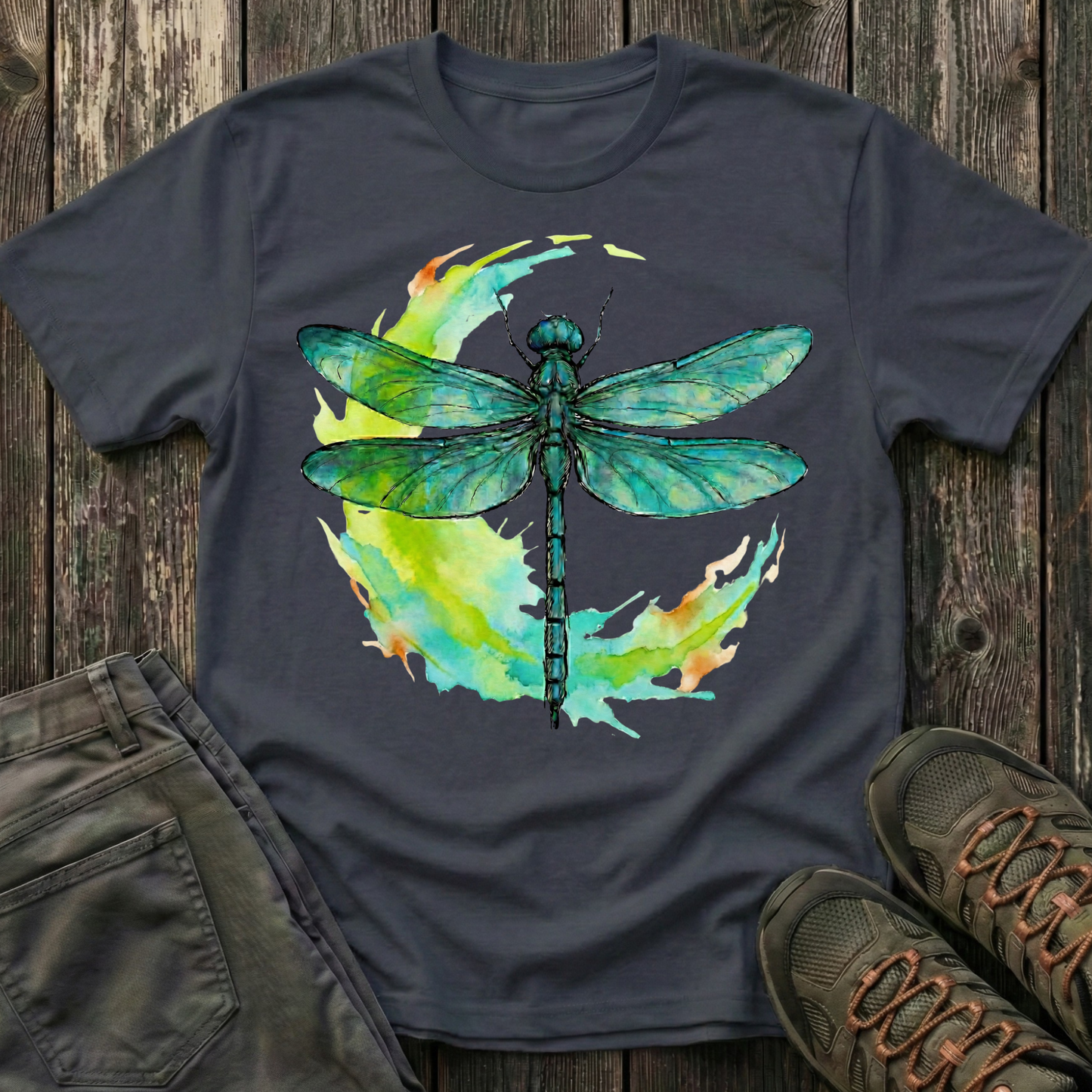 Dragonfly Moon Teal Splash