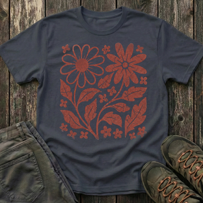 Crimson Flora T-shirt