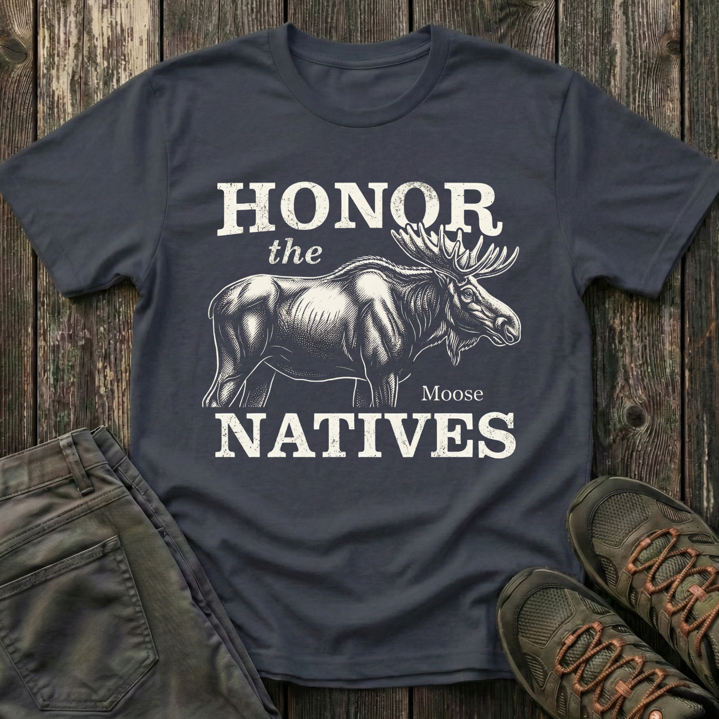 Honor The Natives Moose T-shirt