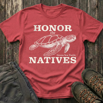 Honor The Natives Green Sea Turtle T-shirt