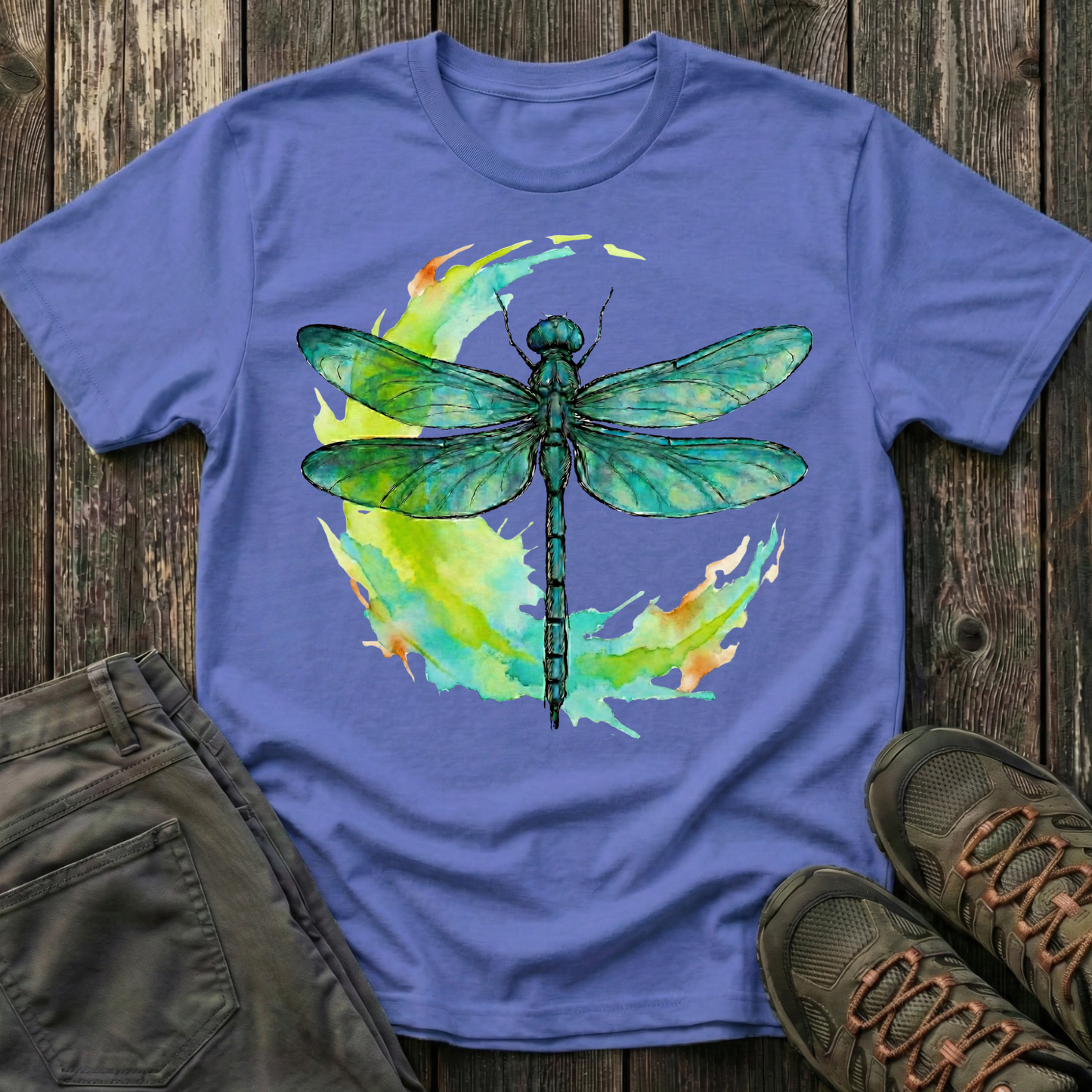 Dragonfly Moon Teal Splash