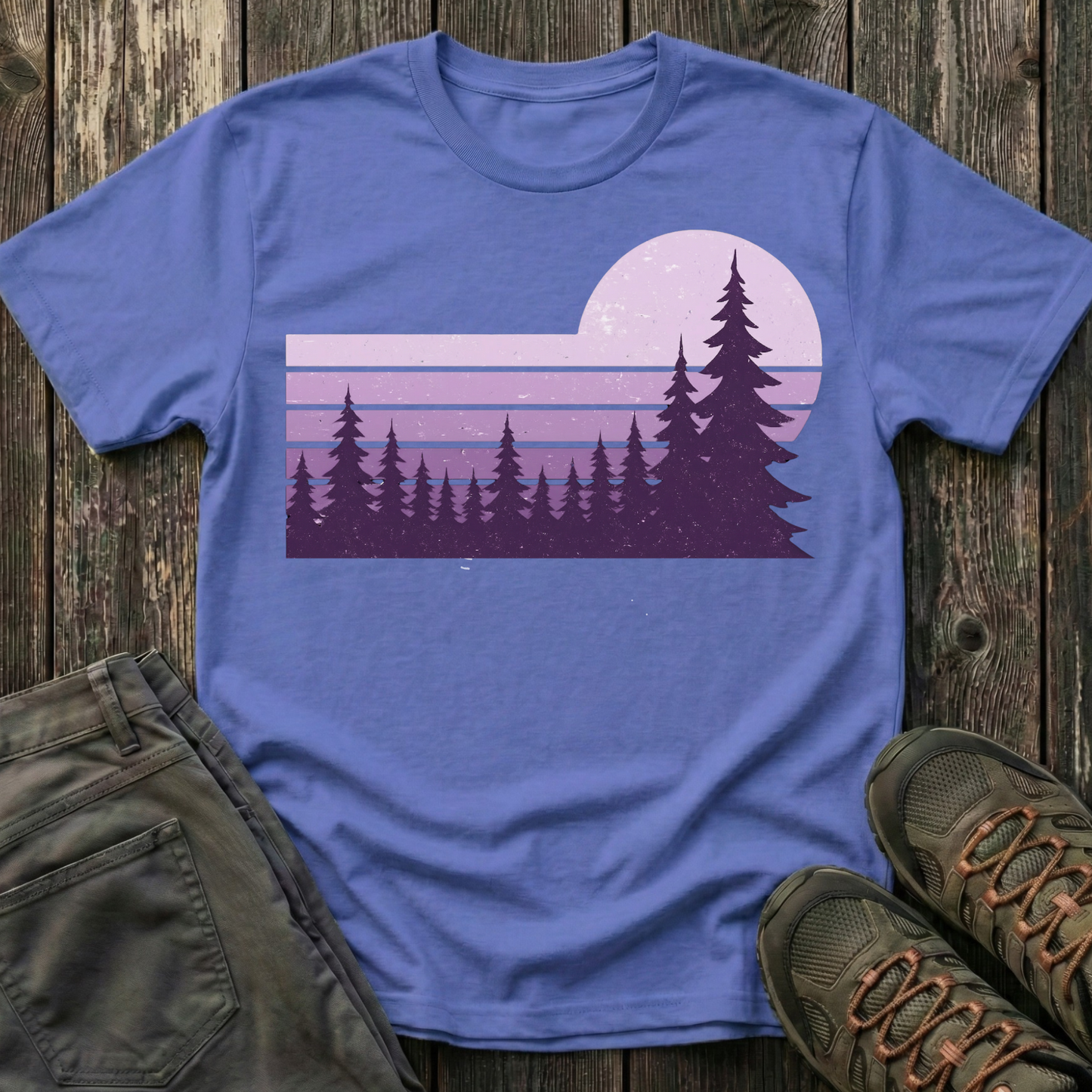 Retro Lilac Sunset T-shirt