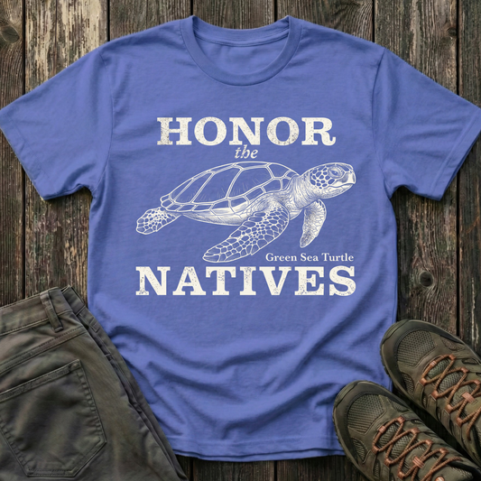 Honor The Natives Green Sea Turtle T-shirt
