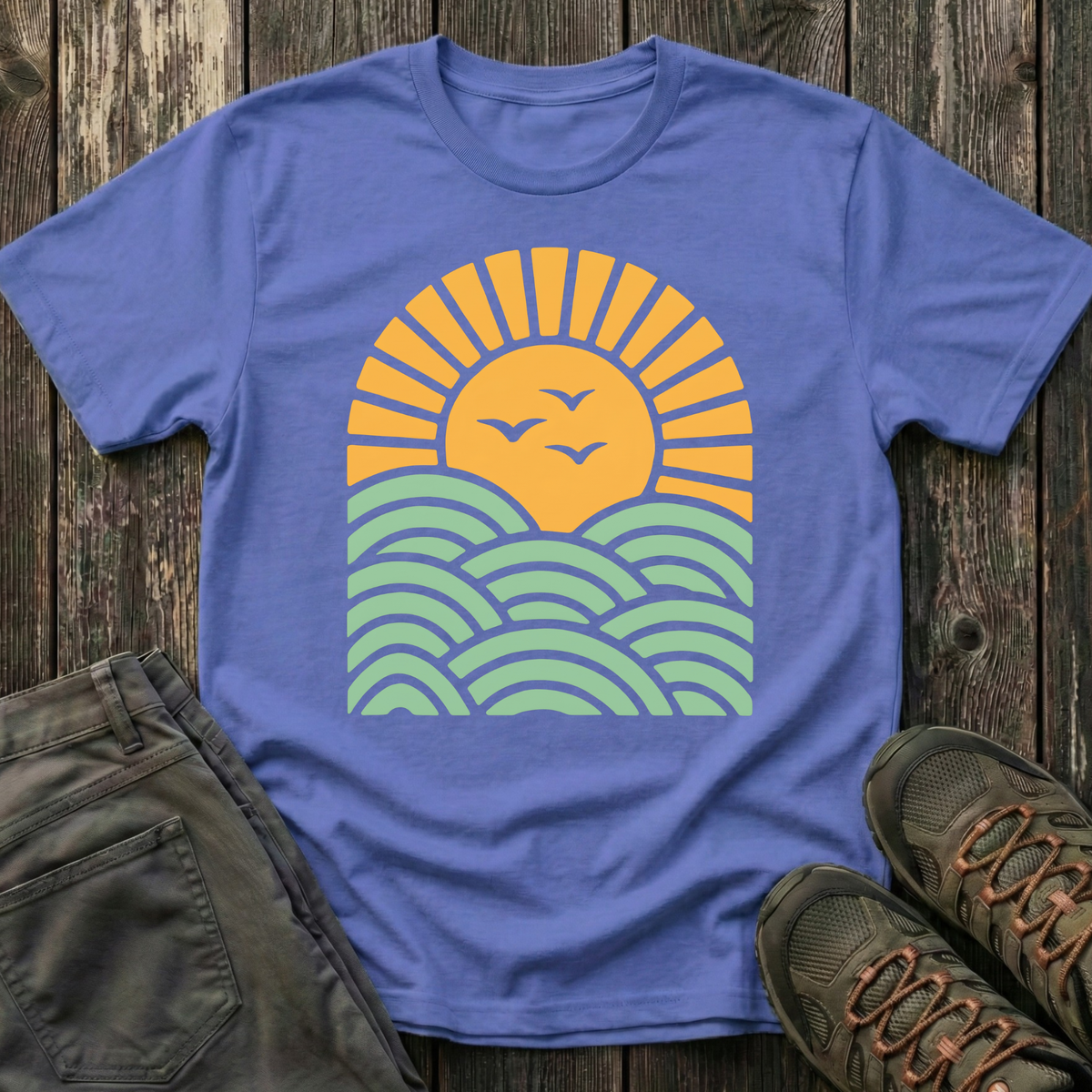 Sunrise Over Serene Waves T-shirt