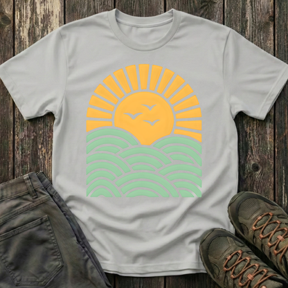 Sunrise Over Serene Waves T-shirt