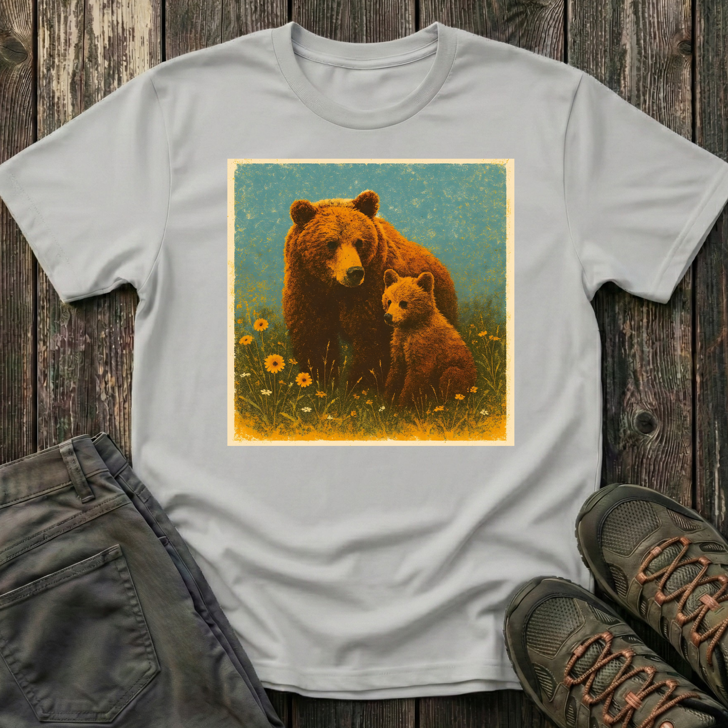 Mama And Cub Prairie Time T-shirt