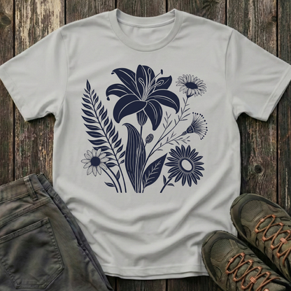 Flower Medley Ink Print T-shirt