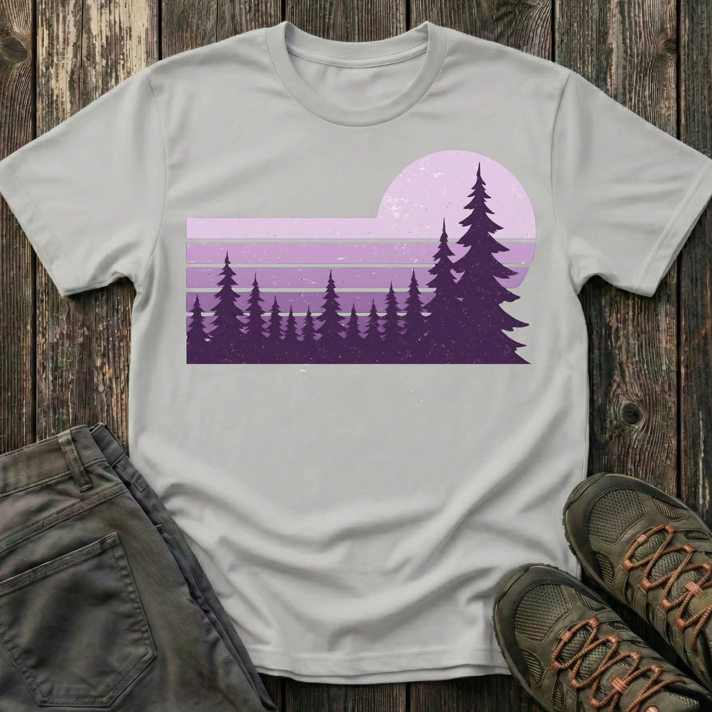 Retro Lilac Sunset T-shirt