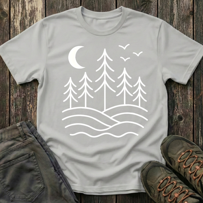 Pines Under Moon T-shirt