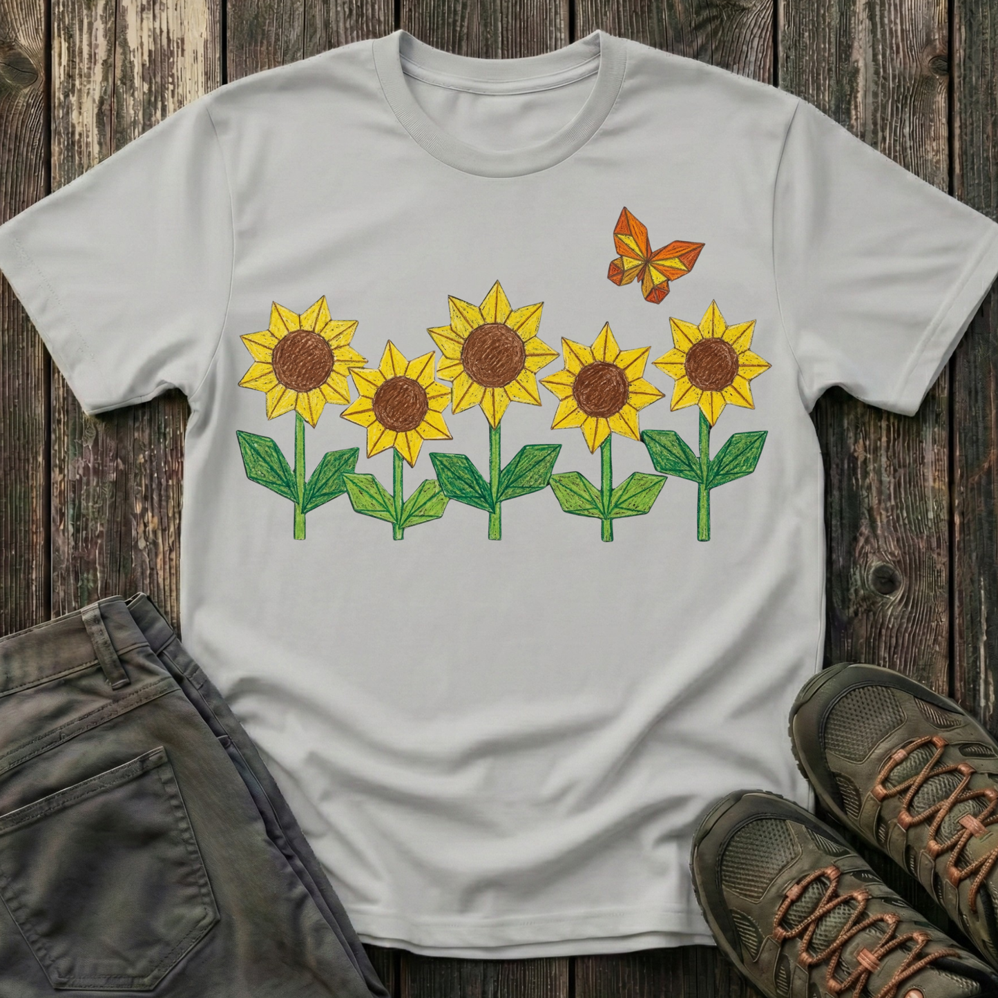 Origami Sunflowers T-shirt