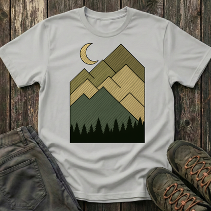 Moon Over Lined Mountains T-shirt
