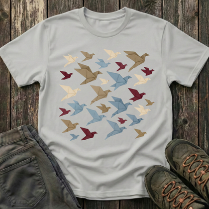 Origami Flock Of Birds T-shirt