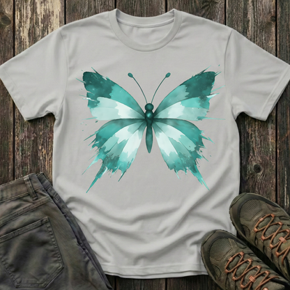 Watercolor Teal Butterfly T-shirt