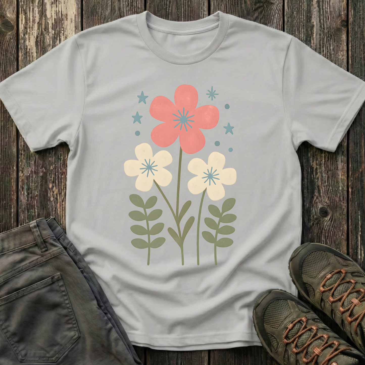 Stars And Flowers T-shirt