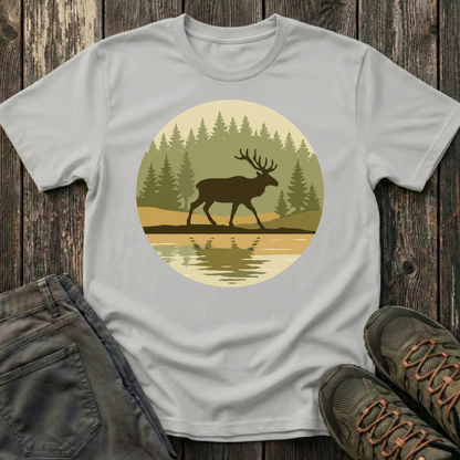 Elk Forest Reflection T-shirt