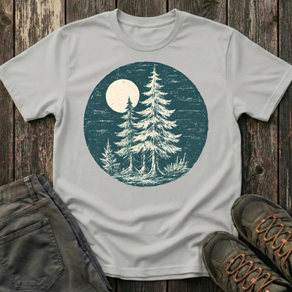Hand Stamped Moonlit Forest T-shirt