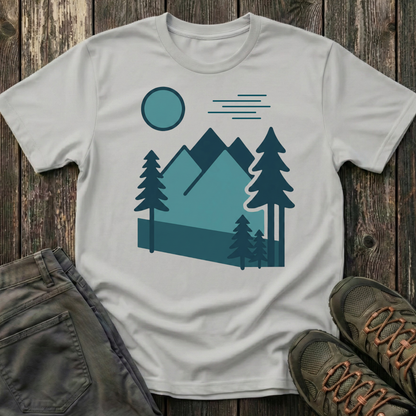 Minimalist Blues Landscape T-shirt