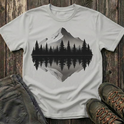 Greyscale Mountain Reflection T-shirt