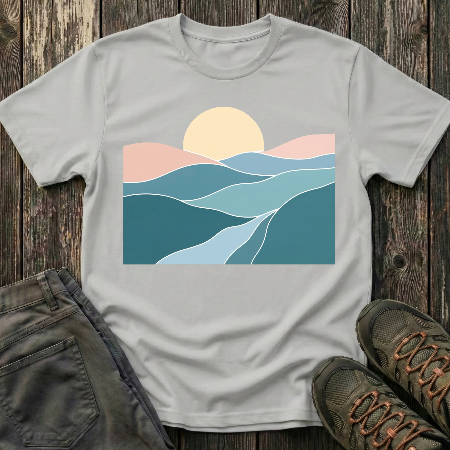 Sunset Over Rolling Hills T-shirt