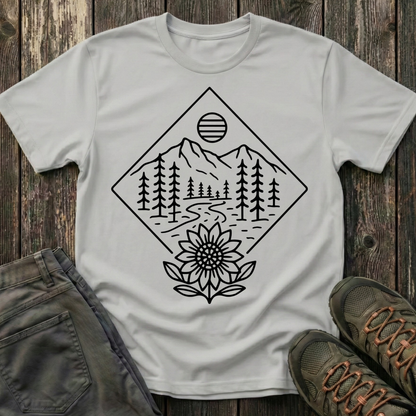 Sun Over Sunflower Landscape T-shirt