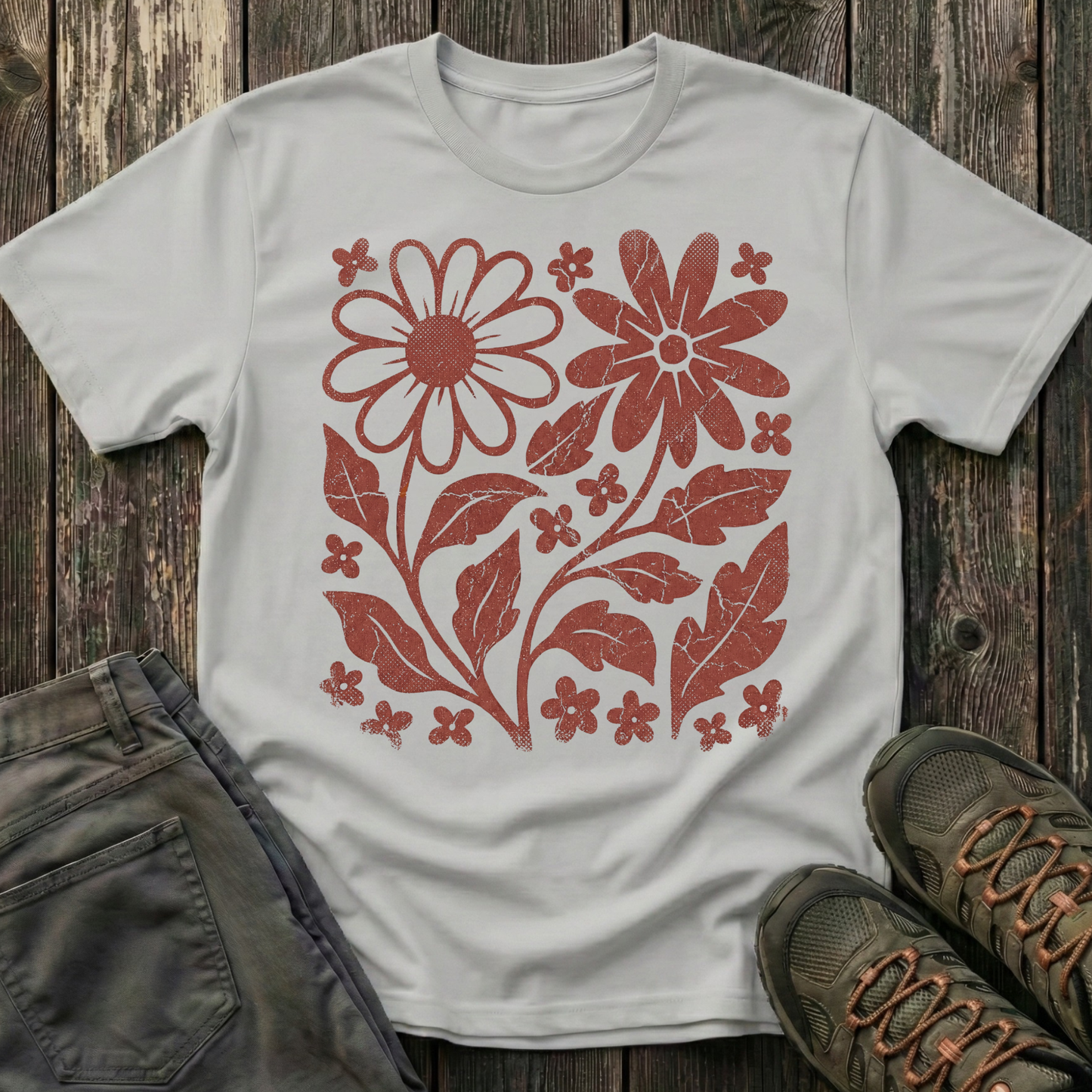 Crimson Flora T-shirt