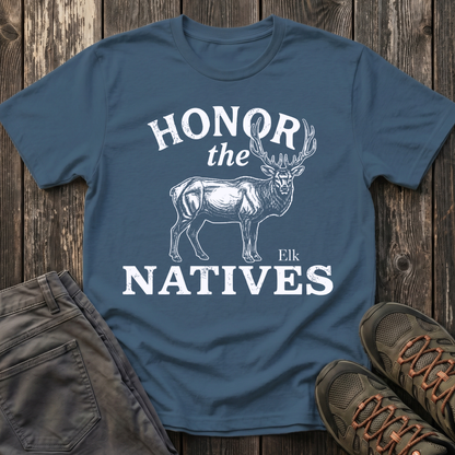 Honor The Natives Elk T-shirt White