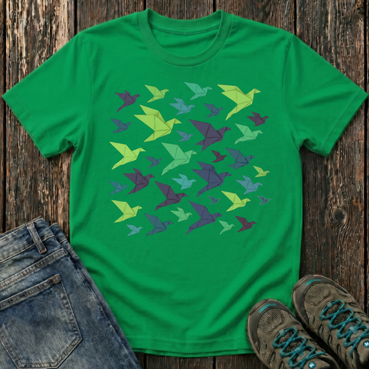 Children's Origami Birds Winter T-shirt