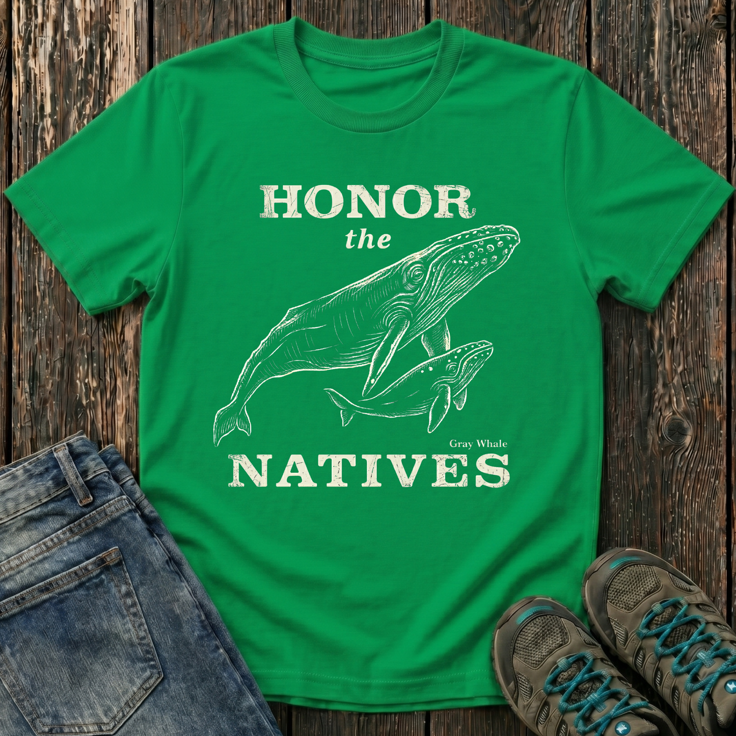 Children's Honor The Natives Gray Whale T-shirt