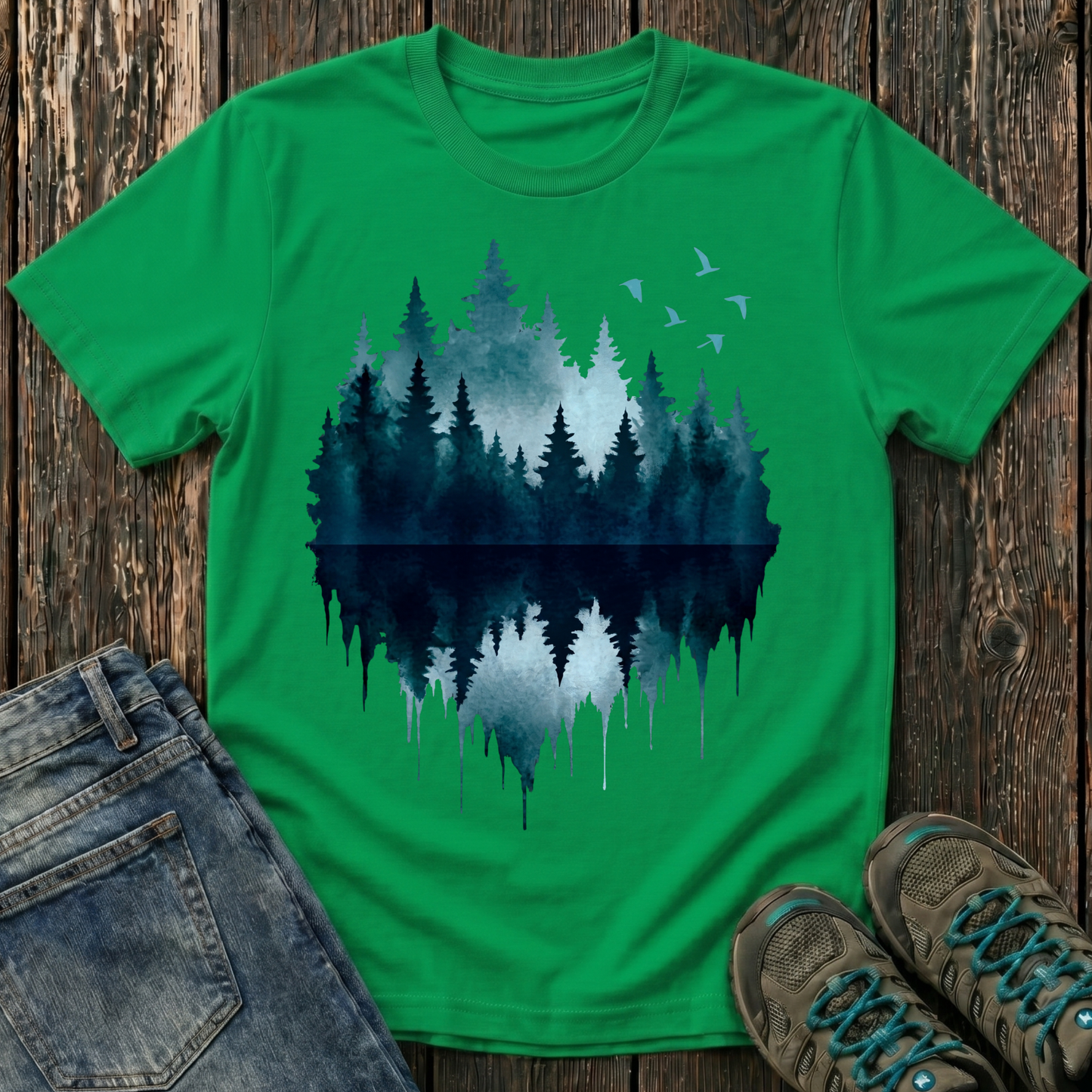 Children's Ink Drip Forest T-shirt