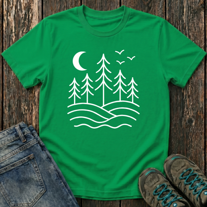 Children's Pines Under Moon T-shirt
