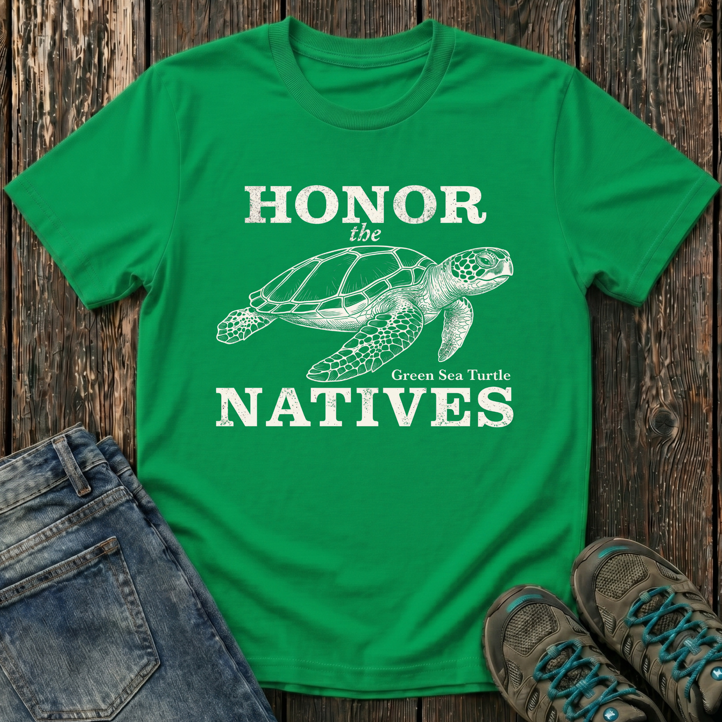 Children's Honor The Natives Green Sea Turtle T-shirt