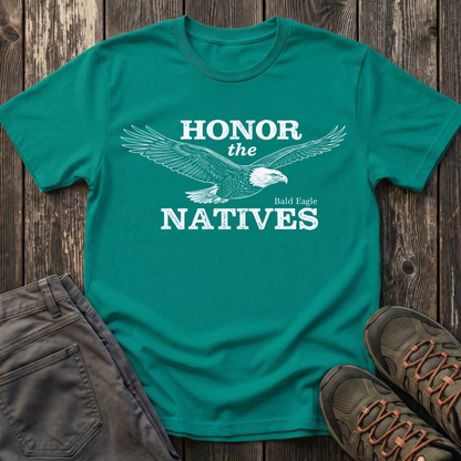Honor The Natives Bald Eagle T-shirt White
