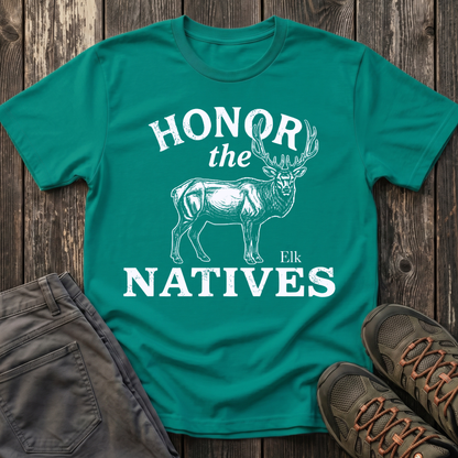 Honor The Natives Elk T-shirt White