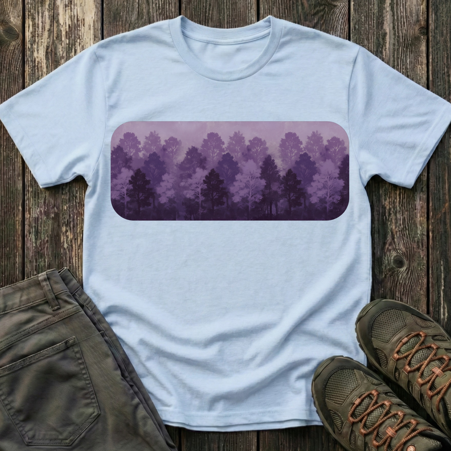 Purple Forest Oil Painting T-shirt