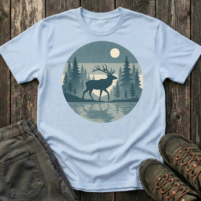 Elk Under Moonlight T-shirt