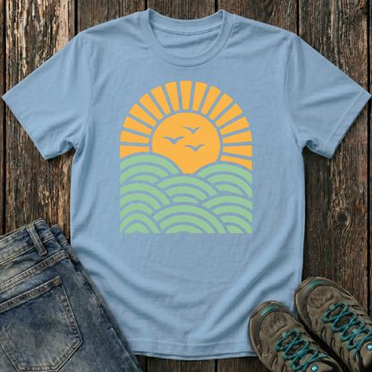 Children’s Sunrise Over Serene Waves T-shirt
