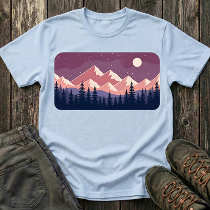 Purple Night Sky Landscape T-shirt