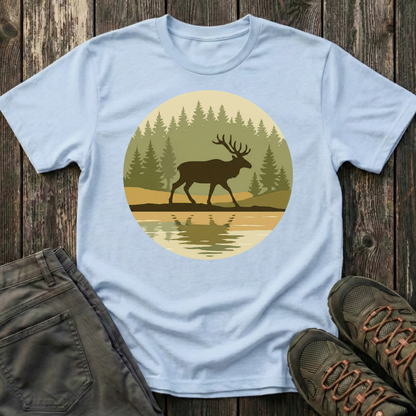 Elk Forest Reflection T-shirt