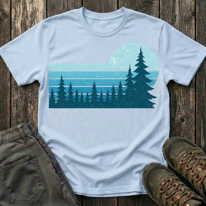 Retro Teal Sunset T-shirt