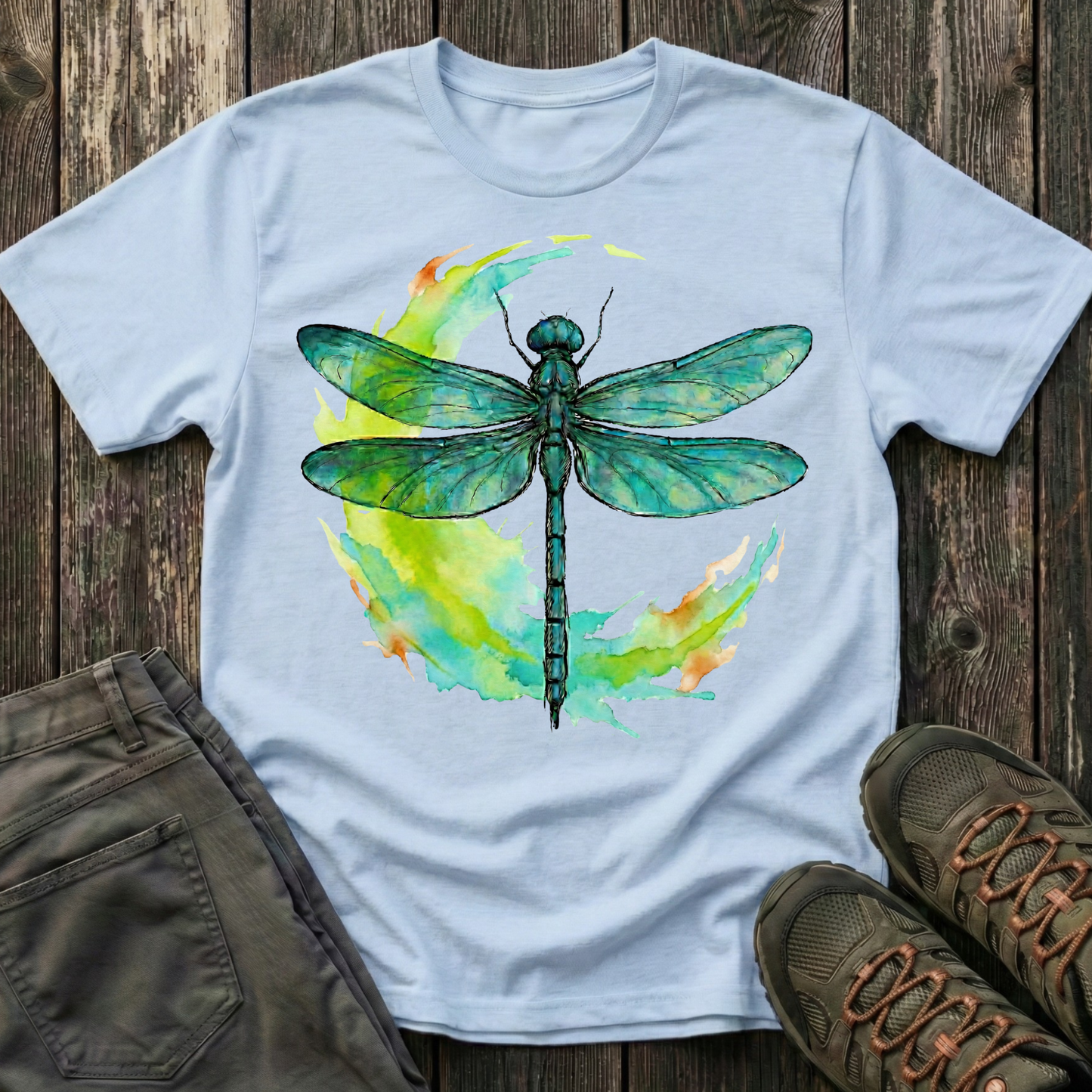 Dragonfly Moon Teal Splash