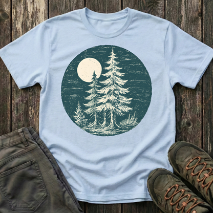 Hand Stamped Moonlit Forest T-shirt