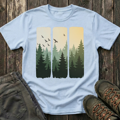 Sunlit Forest Brushstrokes T-shirt