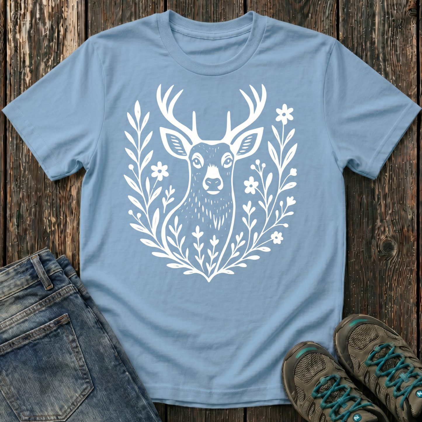 Children's Deer Portrait T-shirt